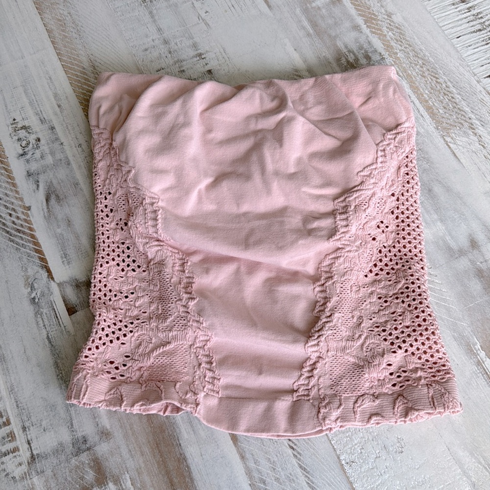 Free People Intimately | eyelet/crochet tube top | Blush Pink
